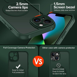 ivoler Coque Magnétique pour iPhone 13 6.1 Pouces, Compatible avec MagSafe, [Protection Antichoc Militaire] Translucide Mat Arri