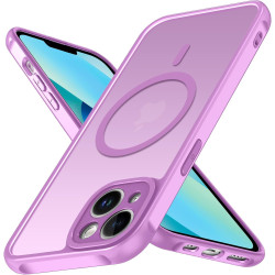 ivoler Coque Magnétique pour iPhone 13 6.1 Pouces, Compatible avec MagSafe, [Protection Antichoc Militaire] Translucide Mat Arri