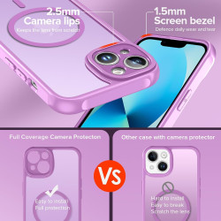 ivoler Coque Magnétique pour iPhone 13 6.1 Pouces, Compatible avec MagSafe, [Protection Antichoc Militaire] Translucide Mat Arri