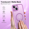 ivoler Coque Magnétique pour iPhone 13 6.1 Pouces, Compatible avec MagSafe, [Protection Antichoc Militaire] Translucide Mat Arri