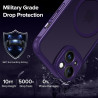ivoler Coque Magnétique pour iPhone 13 6.1 Pouces, Compatible avec MagSafe, [Protection Antichoc Militaire] Translucide Mat Arri