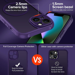 ivoler Coque Magnétique pour iPhone 13 6.1 Pouces, Compatible avec MagSafe, [Protection Antichoc Militaire] Translucide Mat Arri
