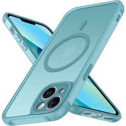 ivoler Coque Magnétique pour iPhone 13 6.1 Pouces, Compatible avec MagSafe, [Protection Antichoc Militaire] Translucide Mat Arri