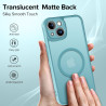 ivoler Coque Magnétique pour iPhone 13 6.1 Pouces, Compatible avec MagSafe, [Protection Antichoc Militaire] Translucide Mat Arri