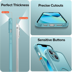 ivoler Coque Magnétique pour iPhone 13 6.1 Pouces, Compatible avec MagSafe, [Protection Antichoc Militaire] Translucide Mat Arri