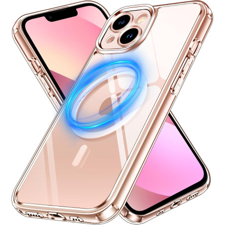 ivoler Coque Magnétique pour iPhone 13 6.1 Pouces, Compatible avec MagSafe, [Anti-Jaunissement] [Protection Antichoc Militaire] 