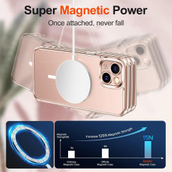 ivoler Coque Magnétique pour iPhone 13 6.1 Pouces, Compatible avec MagSafe, [Anti-Jaunissement] [Protection Antichoc Militaire] 