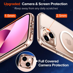 ivoler Coque Magnétique pour iPhone 13 6.1 Pouces, Compatible avec MagSafe, [Anti-Jaunissement] [Protection Antichoc Militaire] 