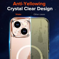 ivoler Coque Magnétique pour iPhone 13 6.1 Pouces, Compatible avec MagSafe, [Anti-Jaunissement] [Protection Antichoc Militaire] 