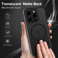 ivoler Coque Magnétique pour iPhone 12 Pro Max, Compatible avec Magsafe, 2 Pièces Verre Trempé - Étui Antichoc avec Protection M