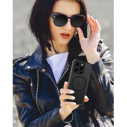 ivoler Coque Magnétique pour iPhone 12 Pro Max, Compatible avec Magsafe, 2 Pièces Verre Trempé - Étui Antichoc avec Protection M