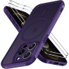ivoler Coque Magnétique pour iPhone 12 Pro Max, Compatible avec Magsafe, 2 Pièces Verre Trempé - Étui Antichoc avec Protection M