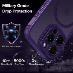 ivoler Coque Magnétique pour iPhone 12 Pro Max, Compatible avec Magsafe, 2 Pièces Verre Trempé - Étui Antichoc avec Protection M