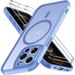 ivoler Coque Magnétique pour iPhone 12 Pro Max, Compatible avec Magsafe, 2 Pièces Verre Trempé - Étui Antichoc avec Protection M