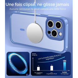 ivoler Coque Magnétique pour iPhone 12 Pro Max, Compatible avec Magsafe, 2 Pièces Verre Trempé - Étui Antichoc avec Protection M