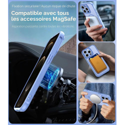 ivoler Coque Magnétique pour iPhone 12 Pro Max, Compatible avec Magsafe, 2 Pièces Verre Trempé - Étui Antichoc avec Protection M
