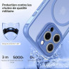 ivoler Coque Magnétique pour iPhone 12 Pro Max, Compatible avec Magsafe, 2 Pièces Verre Trempé - Étui Antichoc avec Protection M