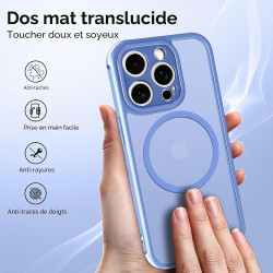 ivoler Coque Magnétique pour iPhone 12 Pro Max, Compatible avec Magsafe, 2 Pièces Verre Trempé - Étui Antichoc avec Protection M