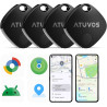 Atuvos android air tag traceur lot de 4, smarttag fonctionne avec l’app google et apple localiser, localisateurs bleutooth track
