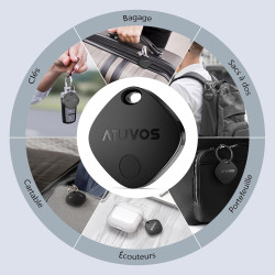 Atuvos android air tag traceur lot de 4, smarttag fonctionne avec l’app google et apple localiser, localisateurs bleutooth track