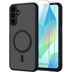 Pnakqil Coque pour Samsung Galaxy A16 5G/4G Compatible avec MagSafe,Givré Translucide Magnétique Housse mit 2 Verre Trempé,Antic
