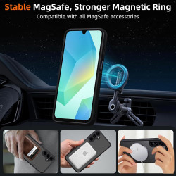 Pnakqil Coque pour Samsung Galaxy A16 5G/4G Compatible avec MagSafe,Givré Translucide Magnétique Housse mit 2 Verre Trempé,Antic
