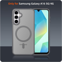 Pnakqil Coque pour Samsung Galaxy A16 5G/4G Compatible avec MagSafe,Givré Translucide Magnétique Housse mit 2 Verre Trempé,Antic