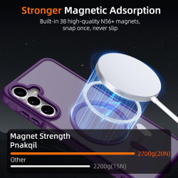 Pnakqil Coque pour Samsung Galaxy A16 5G/4G Compatible avec MagSafe,Givré Translucide Magnétique Housse mit 2 Verre Trempé,Antic