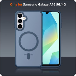 Pnakqil Coque pour Samsung Galaxy A16 5G/4G Compatible avec MagSafe,Givré Translucide Magnétique Housse mit 2 Verre Trempé,Antic