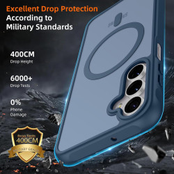 Pnakqil Coque pour Samsung Galaxy A16 5G/4G Compatible avec MagSafe,Givré Translucide Magnétique Housse mit 2 Verre Trempé,Antic