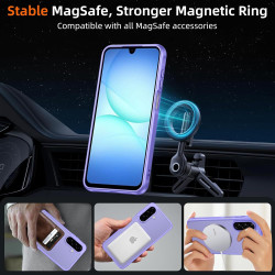 Pnakqil Coque pour Samsung Galaxy A17 5G/4G Compatible avec MagSafe,Givré Translucide Magnétique Housse mit 2 Verre Trempé,Antic