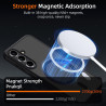 Pnakqil Coque pour Samsung Galaxy S25 FE Compatible avec MagSafe,Givré Translucide Magnétique Housse mit 2 Verre Trempé,Antichoc