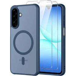 Pnakqil Coque pour Samsung Galaxy A17 5G/4G Compatible avec MagSafe,Givré Translucide Magnétique Housse mit 2 Verre Trempé,Antic