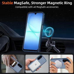 Pnakqil Coque pour Samsung Galaxy A17 5G/4G Compatible avec MagSafe,Givré Translucide Magnétique Housse mit 2 Verre Trempé,Antic