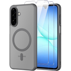 Pnakqil Coque pour Samsung Galaxy A17 5G/4G Compatible avec MagSafe,Givré Translucide Magnétique Housse mit 2 Verre Trempé,Antic