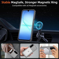 Pnakqil Coque pour Samsung Galaxy A17 5G/4G Compatible avec MagSafe,Givré Translucide Magnétique Housse mit 2 Verre Trempé,Antic