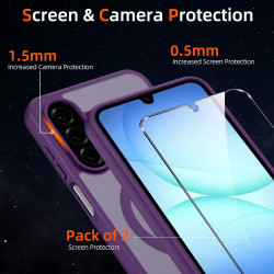 Pnakqil Coque pour Samsung Galaxy A17 5G/4G Compatible avec MagSafe,Givré Translucide Magnétique Housse mit 2 Verre Trempé,Antic