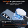 Pnakqil Coque pour Samsung Galaxy S25 FE Compatible avec MagSafe,Givré Translucide Magnétique Housse mit 2 Verre Trempé,Antichoc