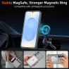 Pnakqil Coque pour Samsung Galaxy S25 FE Compatible avec MagSafe,Givré Translucide Magnétique Housse mit 2 Verre Trempé,Antichoc