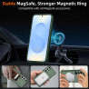 Pnakqil Coque pour Samsung Galaxy S25 FE Compatible avec MagSafe,Givré Translucide Magnétique Housse mit 2 Verre Trempé,Antichoc
