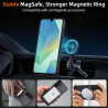 Coque pour Samsung Galaxy A16 4G/5G Compatible avec MagSafe avec 2 Verre Trempé, Magnétique Etui Translucide Mat Arrière Housse,
