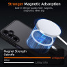 Coque pour Samsung Galaxy A15 4G/5G Compatible avec MagSafe avec 2 Verre Trempé, Magnétique Etui Translucide Mat Arrière Housse,