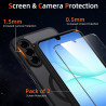 Coque pour Samsung Galaxy A17 4G/5G Compatible avec MagSafe avec 2 Verre Trempé, Magnétique Etui Translucide Mat Arrière Housse,