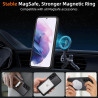 Coque pour Samsung Galaxy S21 5G Compatible avec MagSafe avec 2 Verre Trempé, Magnétique Etui Translucide Mat Arrière Housse, Pr