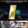 Coque pour Samsung Galaxy S22 5G Compatible avec MagSafe avec 2 Verre Trempé, Magnétique Etui Translucide Mat Arrière Housse, Pr