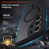 Coque pour Samsung Galaxy S22 Ultra 5G Compatible avec MagSafe, Magnétique Etui Translucide Mat Arrière Housse, Protection D'obj