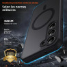 Coque pour Samsung Galaxy S23 5G Compatible avec MagSafe avec 2 Verre Trempé, Magnétique Etui Translucide Mat Arrière Housse, Pr