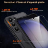 Coque pour Samsung Galaxy S23 5G Compatible avec MagSafe avec 2 Verre Trempé, Magnétique Etui Translucide Mat Arrière Housse, Pr