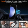 Coque pour Samsung Galaxy S23 FE 5G Compatible avec MagSafe avec 2 Verre Trempé, Magnétique Etui Translucide Mat Arrière Housse,