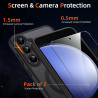 Coque pour Samsung Galaxy S23 FE 5G Compatible avec MagSafe avec 2 Verre Trempé, Magnétique Etui Translucide Mat Arrière Housse,